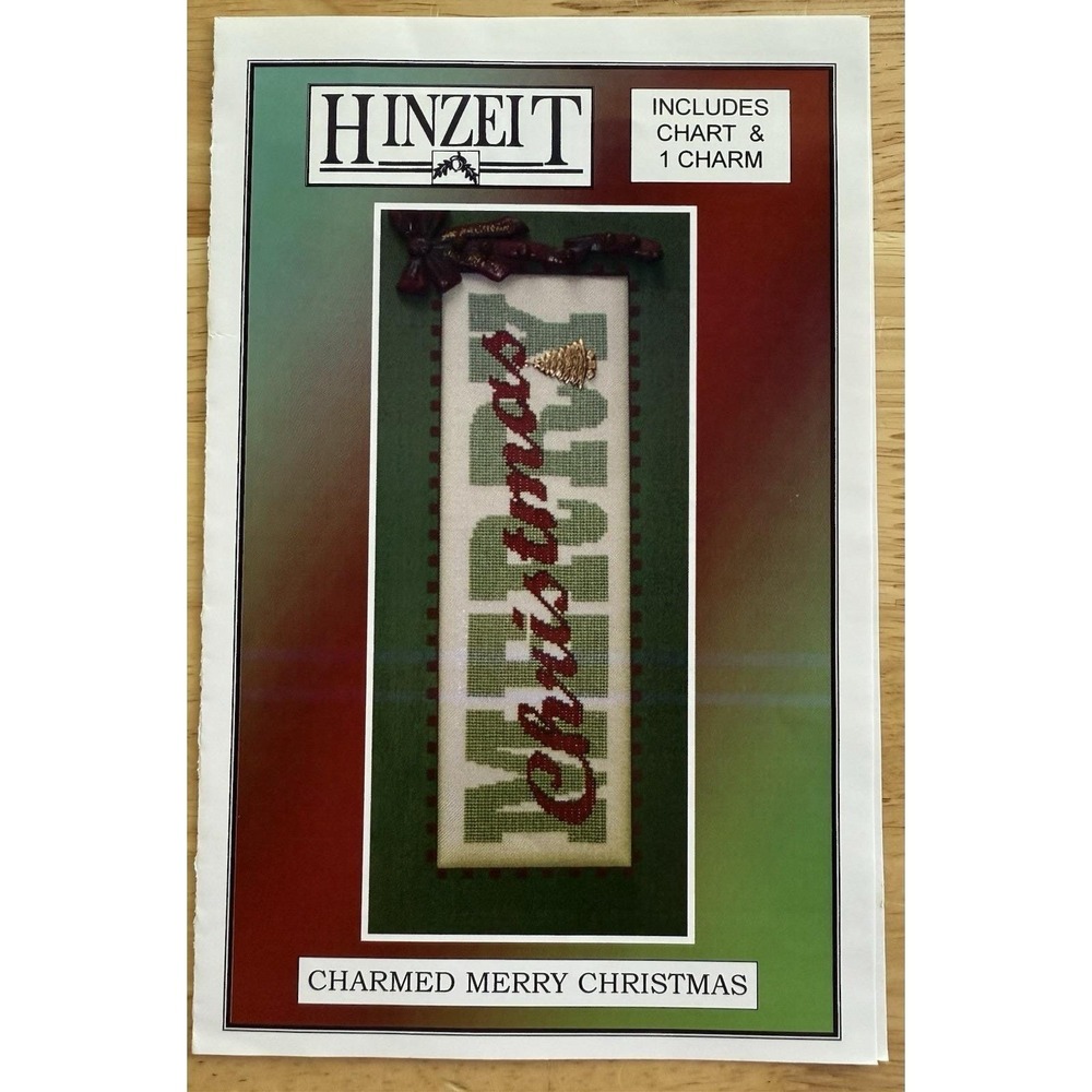HINZEIT Charmed MERRY CHRISTMAS Counted Cross Stitch Pattern ONLY -‎ No Charm!